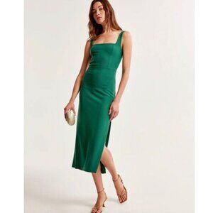 Abercrombie & Fitch Squareneck Column Midi Dress - Large
